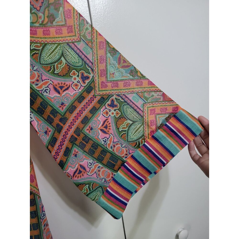 LAUNDRY by Shelli Segal One Size Swim Coverup Open Sheer Kimono Boho Festival - Picture 4 of 8